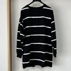 ジーナシス　黒白ボーダー　太ボーダー　ロンT