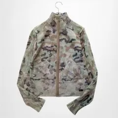 GAS 迷彩柄ハイネックニットカーディガン フルジップ 小さいサイズ