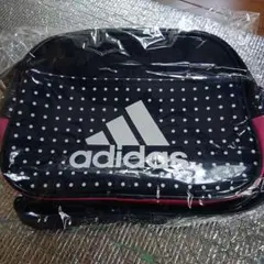 【新品adidas 】ドット柄 スポーツバッグ ネイビー/ピンク
