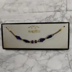 紫色 幾何学模様 羽織紐 元箱付き