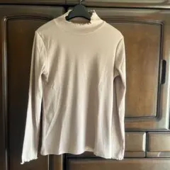【CINEMA CLUB】 リブハイネック長袖カットソー L
