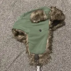 オリーブグリーン フライトキャップ 耳あて付き