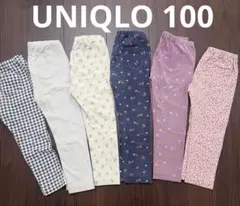 UNIQLO レギンスセット 100cm〜 チェック柄・花柄　6本