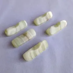 天然石（オニキス） 箸置き 5個セット☆薄いグリーン