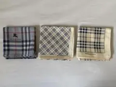 BURBERRY チェック柄ハンカチ3枚セット