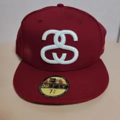 Stussy ワインレッド ベースボールキャップ 7 3/4　61.5㎝のサムネイル