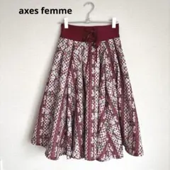 axes femme アクシーズ ファム　ストロベリー チェック 柄 スカート