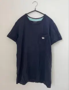 ELKEX ネイビー ポケット付き 刺繍ロゴTシャツ Lサイズのサムネイル