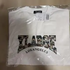 XLARGE ホワイト 迷彩ロゴ 長袖Tシャツ　140cm