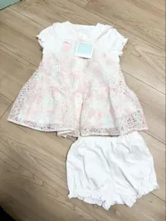 レースデザイン ワンピースセット 80cm