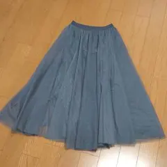 チュールロングスカート