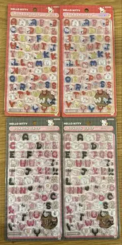 サンリオmoji 文字　ボンボンドロップシール♡正規品　キティ2枚ずつ4枚セット