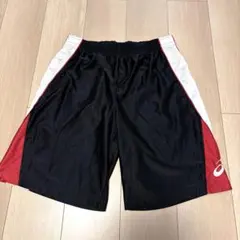 asics アシックス バスケットボールパンツ ブラック レッド L C86番のサムネイル