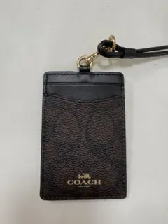 COACH レザー パスケース ブラウン