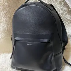 美品 ポールスミス レザーブライトストライプトリム リュックサック 黒　ブラックのサムネイル