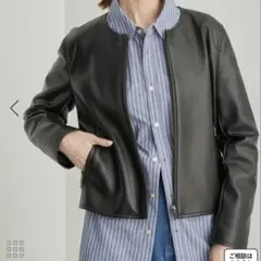 ロペピクニック　ノーカラージャケット　40 ブラック　美品