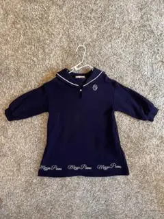 メゾピアノ ネイビー スウェットセーラーワンピース