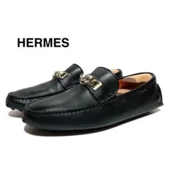 HERMES エルメス カシミヤ混 スラックス ウエストレザー ブラウン 31 