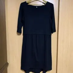 無印良品　マタニティ　ワンピース　黒シンプル