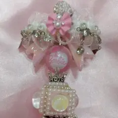新品、未使用★パープルピンクのキラキラ装飾ボールペン、