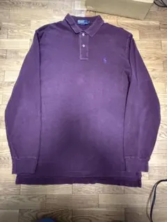 90s Polo by Ralph Lauren バーガンディ 長袖ポロシャツ