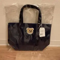 【新品】フェイラー　オールドテディ　ワッペントートバッグ　ネイビー　L