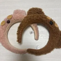 TIMカチューシャ ピンク ブラウン 2個セット