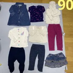 【お得！】女の子 秋服　長袖ロンT トップス ボトムス まとめ売り 保育園