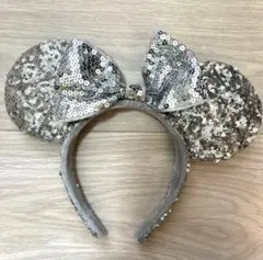 ✨️ディズニー カチューシャ ミニー✨️ スパンコール シルバー