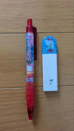 ハローキティ 赤 宮崎県限定 ※ストラップ無 シャープペンシルと芯のセット