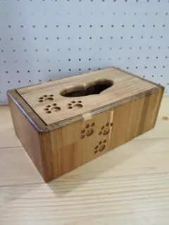 ティッシュボックス (子猫の通り道) ティッシュケース 木製