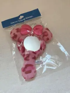 ディズニー　ミニー　ヒョウ柄　ピンク　ミラー