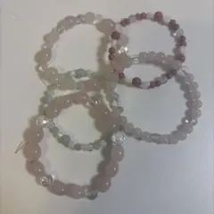 天然石クリスタルブレスレット5個セット【即購入可/即日発送】