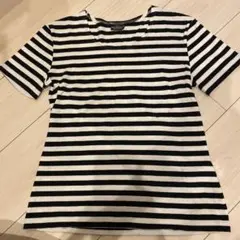 【美品】Marimekko　Tシャツ　ボーダー　丸襟　フィンランド