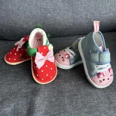いちごサンダル 12.5•猫のシューズ12.0２点セット