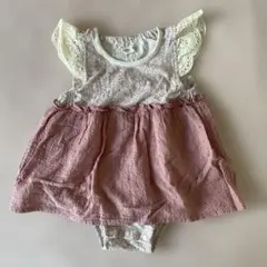 フリル付き花柄ロンパース 70cm