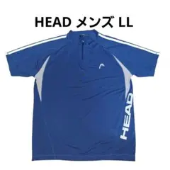 【美品】HEAD メンズ　ハーフジップ　半袖　ジャージ　ハイネック　紺