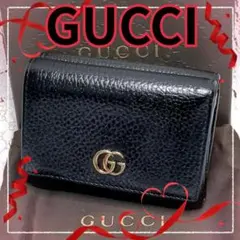 K*O様 【極美品】グッチ 三つ折財布 GGマーモント ダブルG ゴールドロゴ／