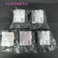 うさぎのねむちゃん　フロッキーフィギュア　５種コンプセット