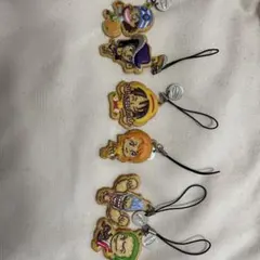 ワンピース ストラップ付きフィギュア 5個 クッキーストラップ　キーホルダー