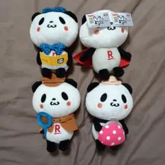楽天　お買い物パンダ　ぬいぐるみ　4体セット