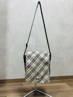 Burberry バーバリー　チェック柄 デニム　ショルダーバッグ