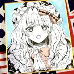 オリジナル　手描きイラスト　色紙　（小色紙サイズ） オリジナル 手描きイラスト 色紙 （豆色紙サイズ） 2 - メルカリ