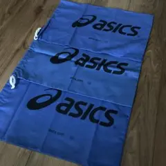 ASICS スパイクシューズ用袋 青　３枚