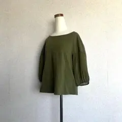 未使用に近い ERDOS オルドス 3部袖フリルギャザーシャツ - メルカリ