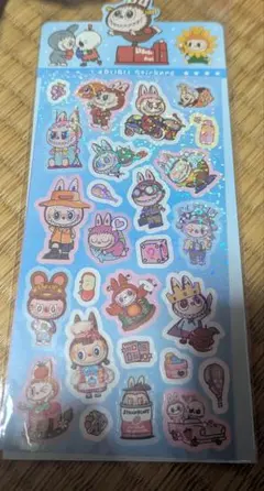 LABUBUのカラフルホログラムキャラクターシール