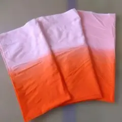 グラデーション風呂敷①　オレンジ　3枚セット　レトロ　大判サイズ　約101cm角