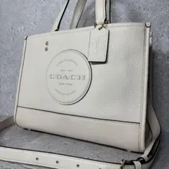 極美品✨ コーチ デンプシー ハンドバッグ キャリオール 2way レザー 白