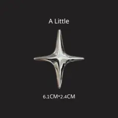 【訳あり品！】A LITTLE 個性派 ブローチ 大きめ スター 星 シルバー