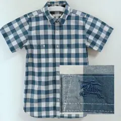 【美品】バーバリー BURBERRY　キッズ 150 半袖シャツ チェック